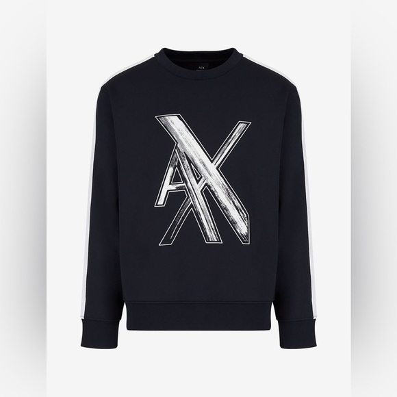 Armani Exchange OVERSIZED LOGO CREW NECK SWEATSHIRT - Picture 3 of 8